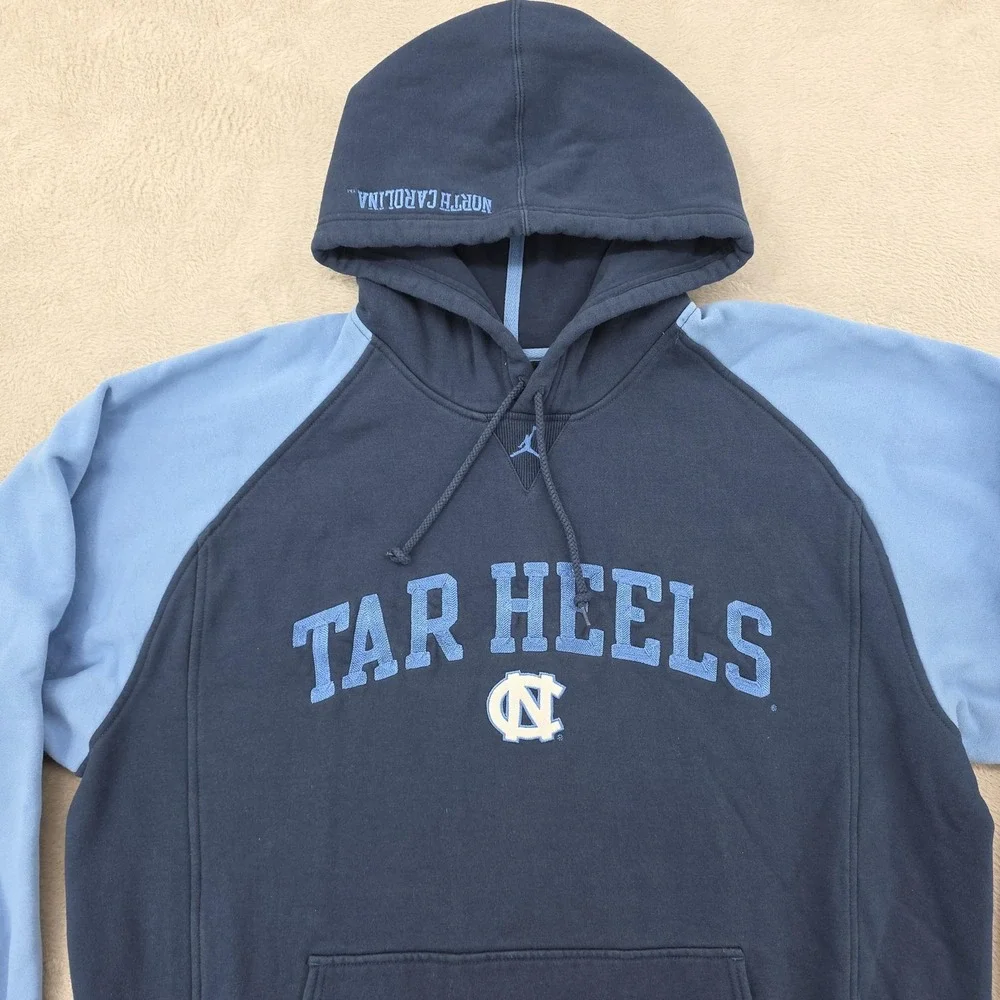 North Carolina Tar‎ Heels Hoodie Jordan Pullover Mens Large Blue NCAA Basketball